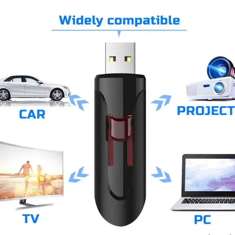 Lenovo-usb flash drive 3.0, 2TB, 4TB, 128GB, transferência de alta velocidade, interface tipo c, memória do telefone móvel