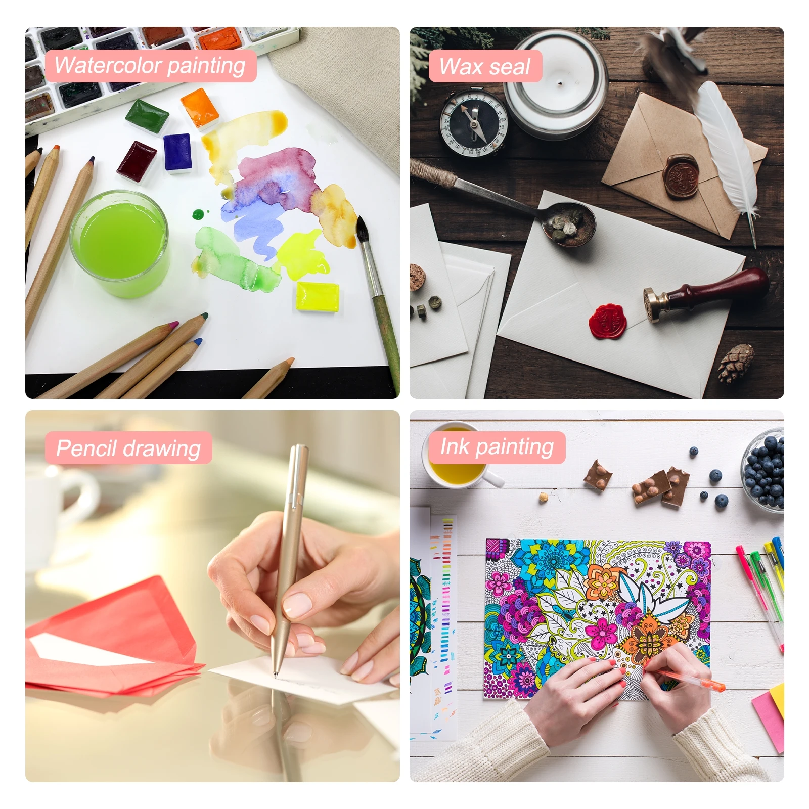 300 ورقة ورق ألوان مائية السائبة ألوان مائية ورق طلاء قطني بالضغط البارد 92 رطل/250 GSM لمستلزمات الرسم الفني للفنانين