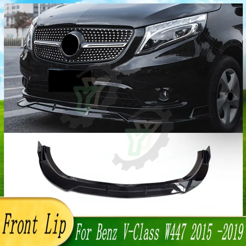 

Car Front Bumper Lip Spoiler Splitter Diffuser Detachable Body Kit Cover Guard For Mercedes Benz V-Class W447 2015 2016 17 18 19