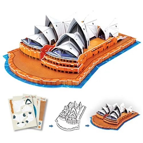 Cubic Fun Puzzel Sydney Opera House (3 Grootte)