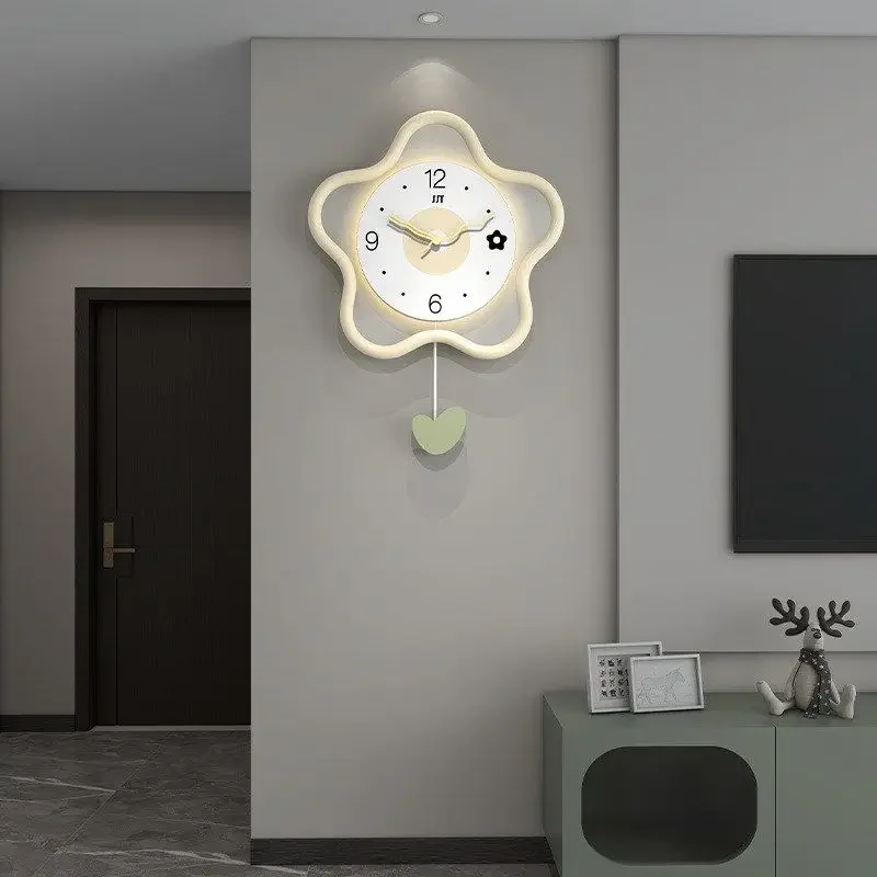 Living Room Wall Clocks  Art Mural Cute Nordic Wall Watch Design  Ornaments Home Decor