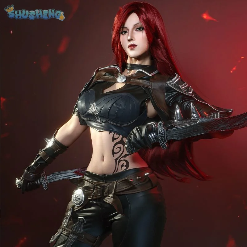 أزياء Lol Katarina Du Couteau التأثيرية للهالوين وعيد الميلاد وحفلات الهزلية ملابس لعبة الرسوم المتحركة