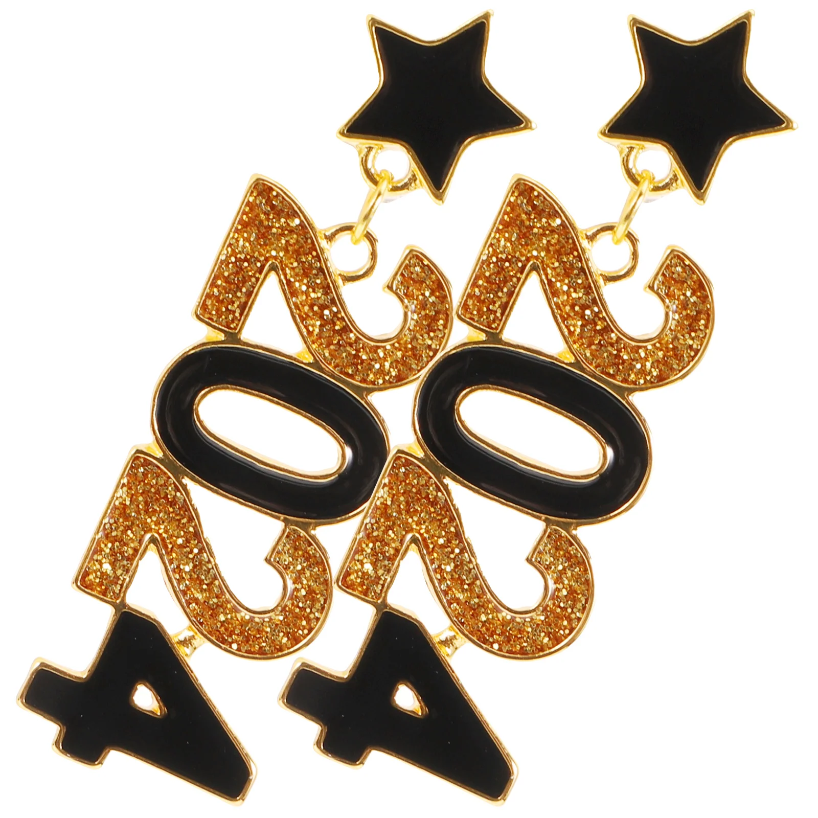 

1 Pair Women'S Dainty 2024 New Year Lightweight Drop For Girls Festival Party Ear Jewelry Dangle Earrings Fashionable Teen
