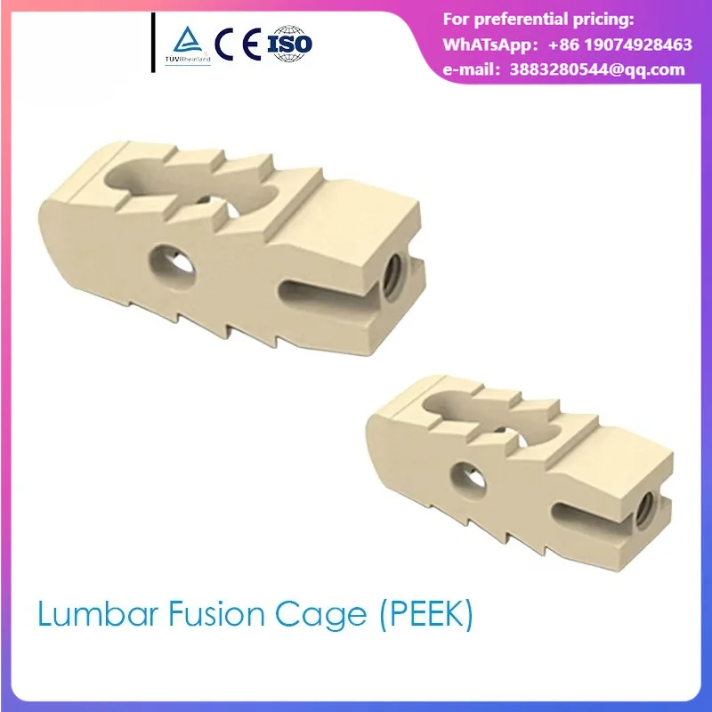 Orthopedic umbar PEEK Cage High Quality In Stock Factory Direct Supply CE Certified Sizes 8-14 1 Year Warranty
