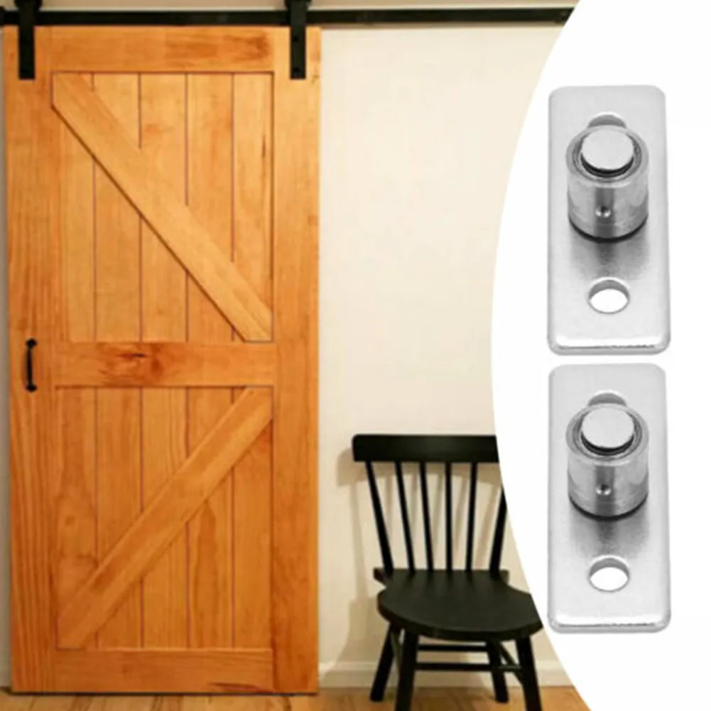 New Practical Door Floor Guide Stay Roller Swinging Stopper 2 Pcs Accessories Anti-rust Bottom Flat Replacement