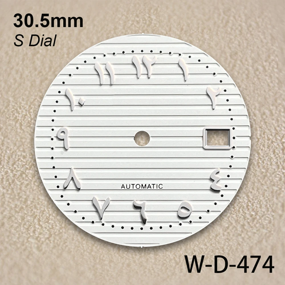 30.5mm S Logo Arab Dial Fit NH35/NH36 Japanese Movement High-Quality Dial Watch Modified Accessories