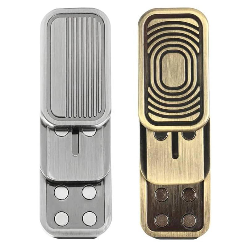 Metal Push Card 3 Layer Magnetic Slider Fidget EDC Cool Gadgets ADHD Decompression Stress Toy Anxiety Reliever For Adults