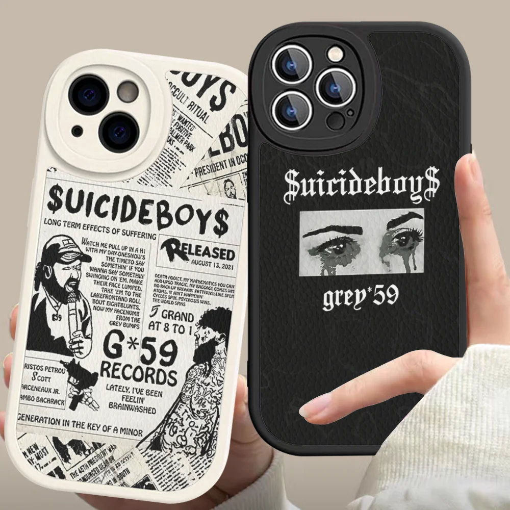 New World S-SuicideboyS Phone Case Hard Leather For IPhone 16 15 14 13 12 Mini 11 14 Pro Max Xs X Xr 7 8 Plus Fundas