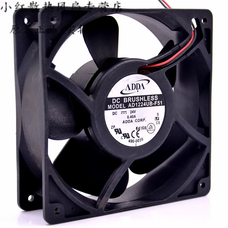 

ADDA AD1224UB-F51 12038 24V 0.40A 12CM/cm Inverter Fan cooling fan server inverter 120*120*38mm