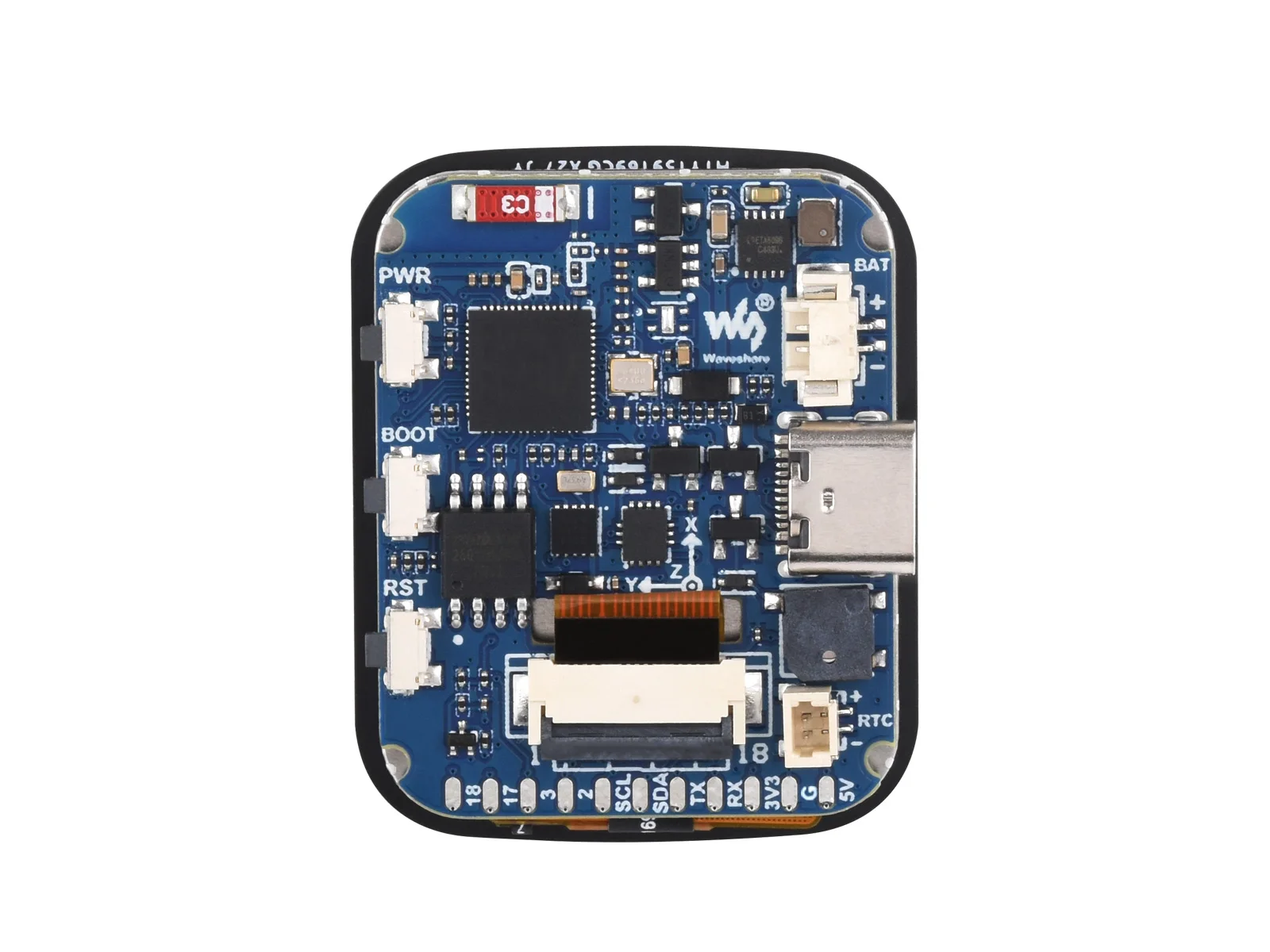 ESP32-S3-Touch-LCD-1.69 Waveshare Płytka Rozwojowa z Ekranem Dotykowym 240x280 Pikseli, Mikro Wyświetlacz LC z ESP32-S3, Ekran Arduino