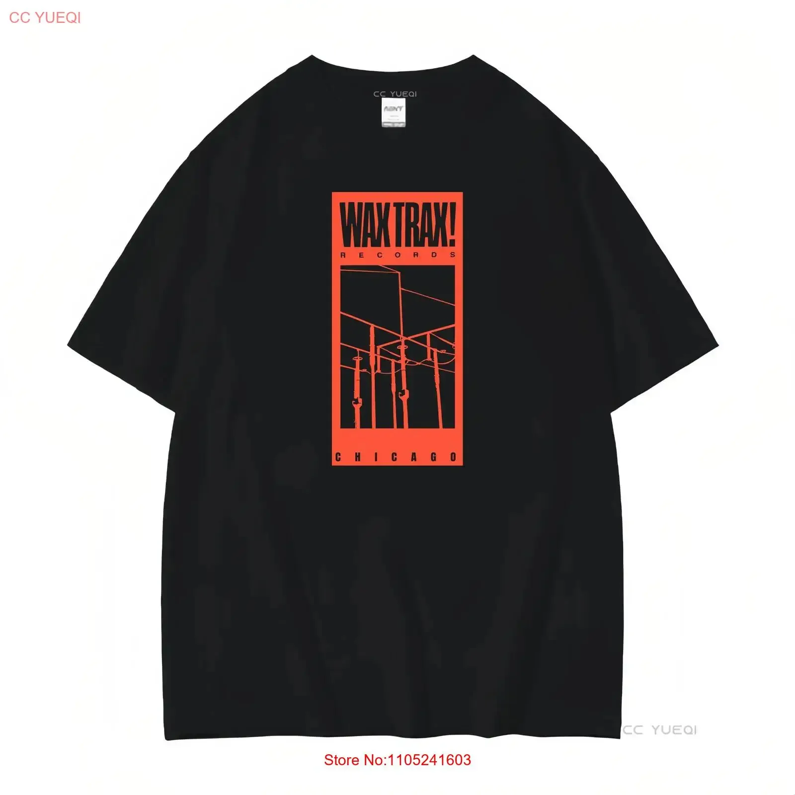 VTG Wax Trax Records Chicago T Shirt Industrial Punk Rock Hardcore Logo L vintage Washed designer clothes Stylish Versatile