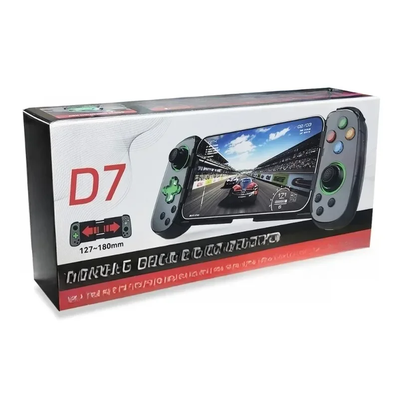 D7 mobile phone stretch with light, gamepad, double Hall somatosensory, wireless Bluetooth Android ios Switch handle