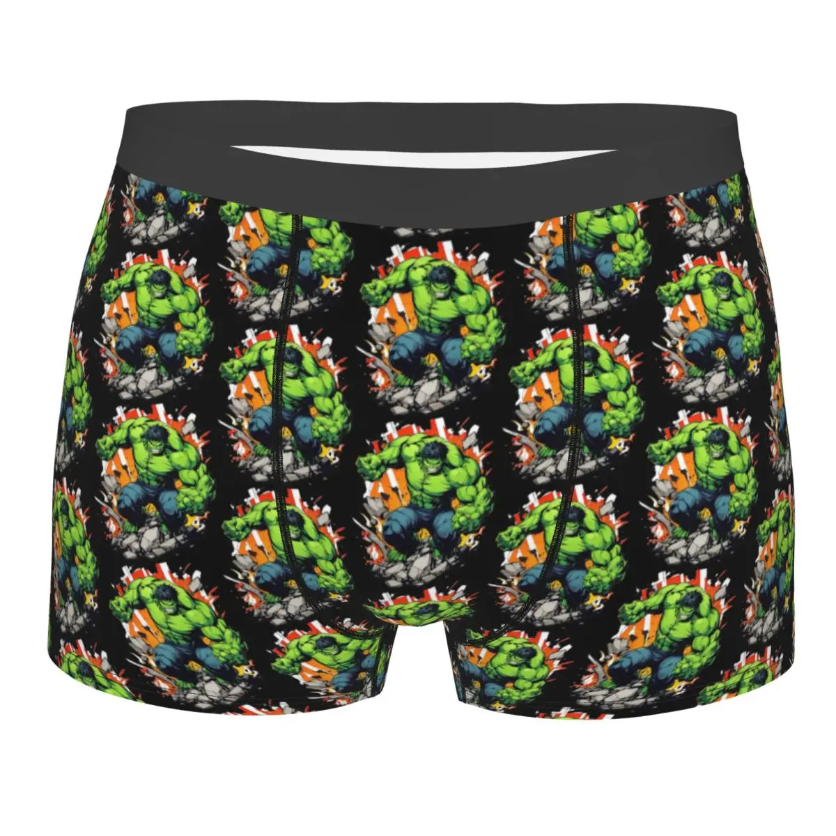 

Custom Cool Hulk Cartoon Boxers Shorts Panties Male Underpants Stretch Briefs Underwear