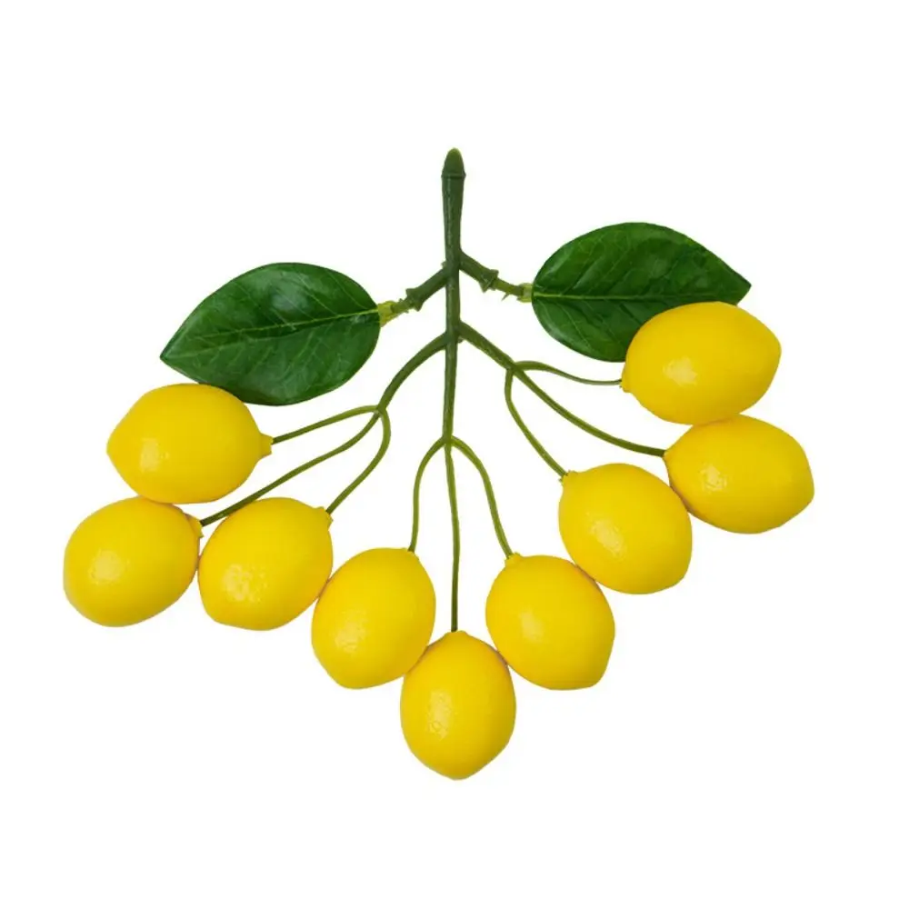 

Handmade Artificial Lemons String DIY Foam Simulation Lemon Branches Elegant Lifelike Faux Lemon Wedding Party Supplies