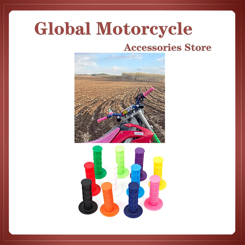 Full Waffle Grips Handlebar Handle Bar Rubber Grips For MX Motocross Jet Ski PWC Off Road ATV ATC Moped Dirt Pit Bike On sale