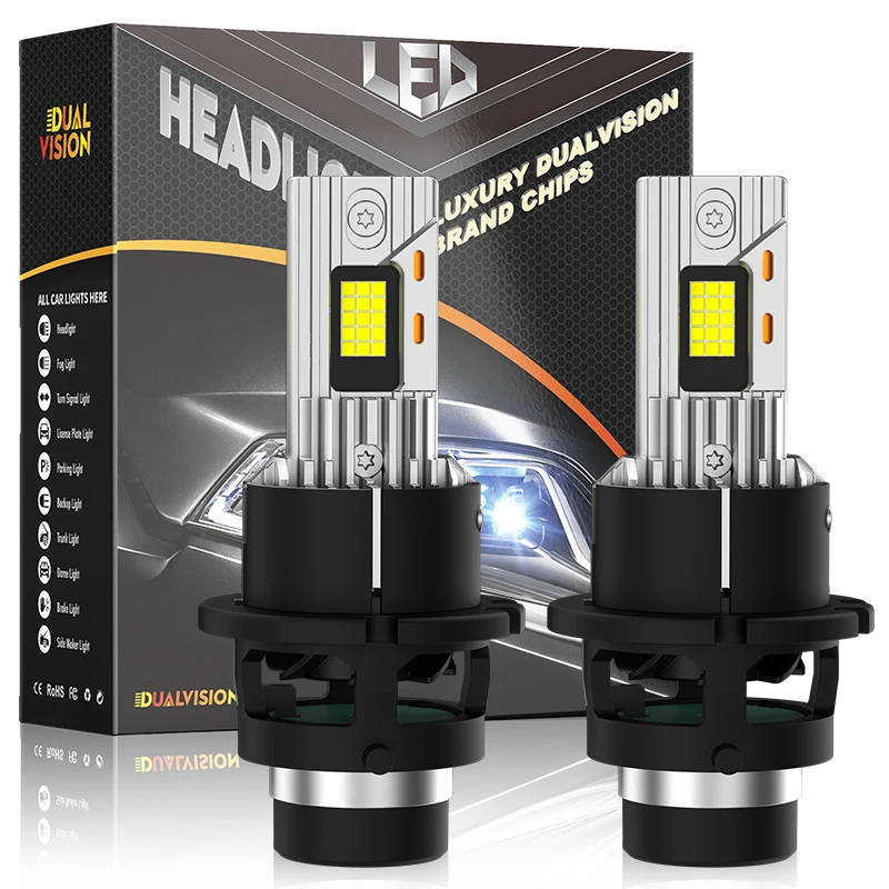 D2S D4S D2R D4R Led Car Headlights Canbus HID Xenon Bulb 1:1 Size Turbo Fan Car Lamps Auto Light 35W 6000K White 12V Plug & Play