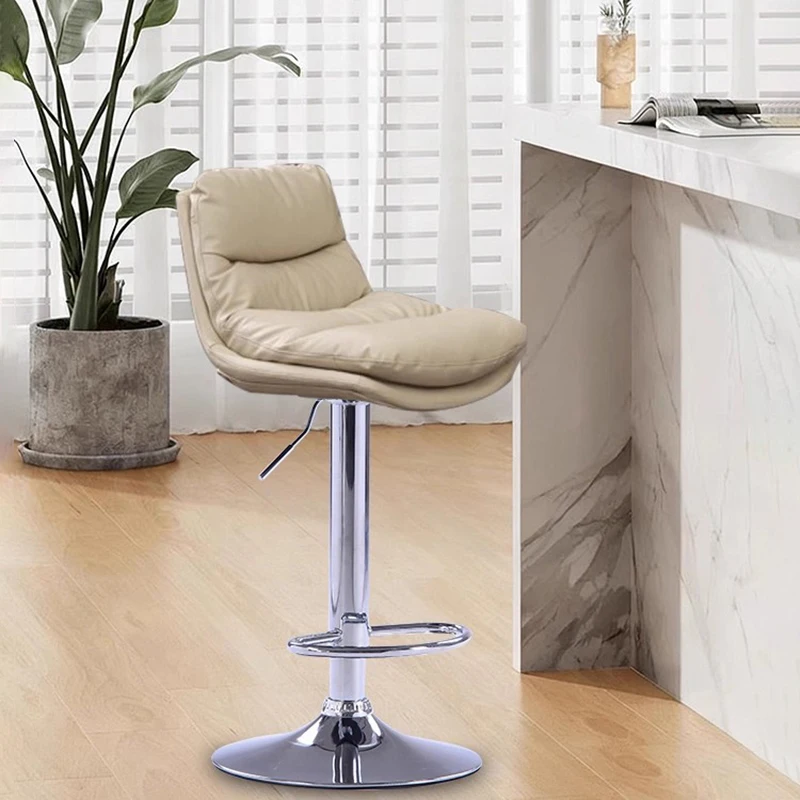

Height Adjustable Swivel Bar Chair High Banks Stool Leather Barrel Bar Chair Nordic Modern Taburete De Bar Balcony Furniture