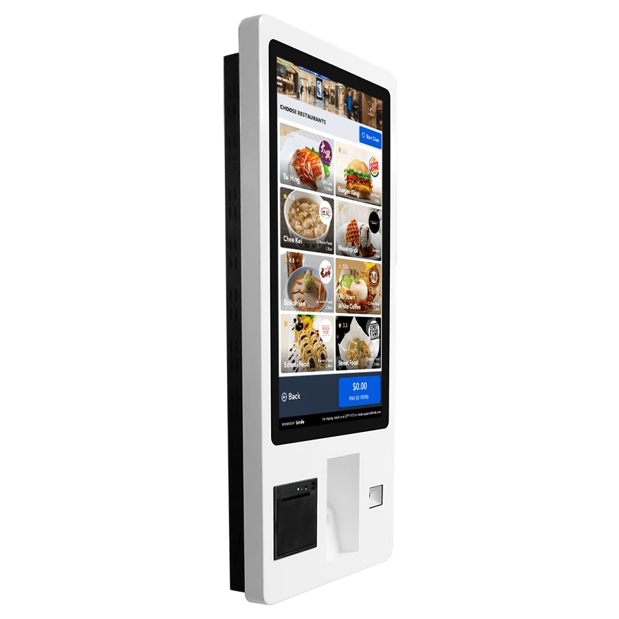 23.6 27 32 inch Touch screen Window Android fast food ordering self serve machine restaurants payment kiosk