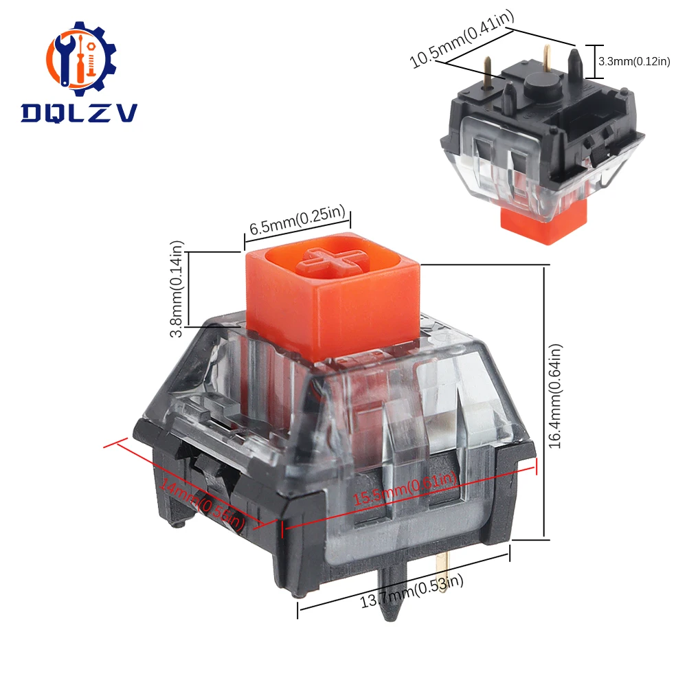 Kailh Box V2 صندوق التبديل أبيض أحمر بني مفاتيح للوحة المفاتيح الميكانيكية المخصصة ذاتية الصنع 5Pin RGB متوافق مع مفاتيح Cherry MX