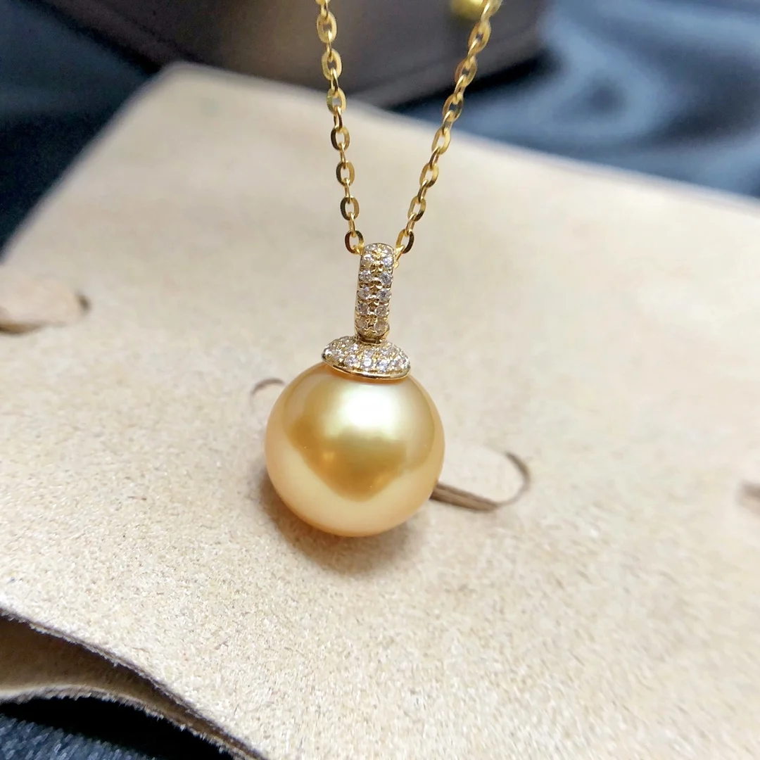 DIY 18K Pearls Pendants Bases Pedestals Necklaces for Women Not Include Pearls JY