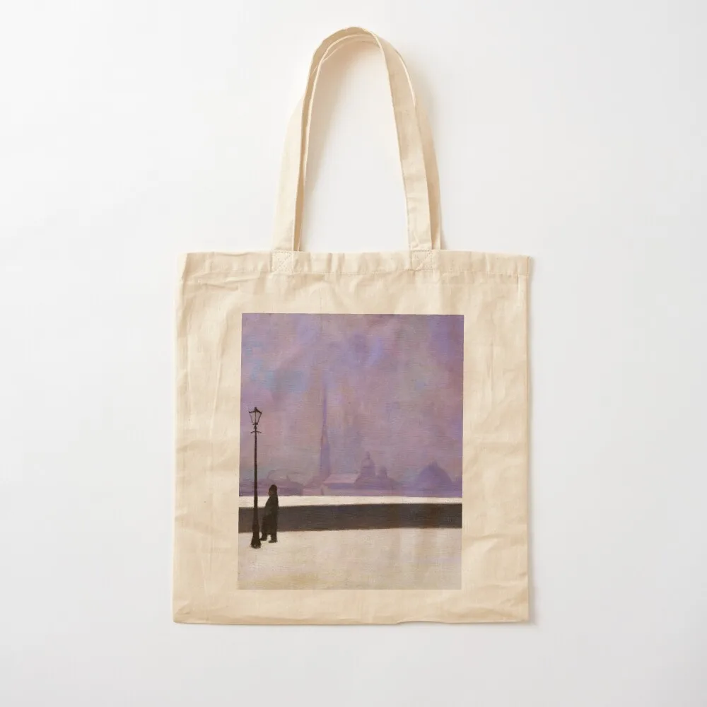 Felix Vallotton - La Néva, Brume Légère (new color editing) Tote Bag Women's shopper bag eco bag folding Canvas Tote