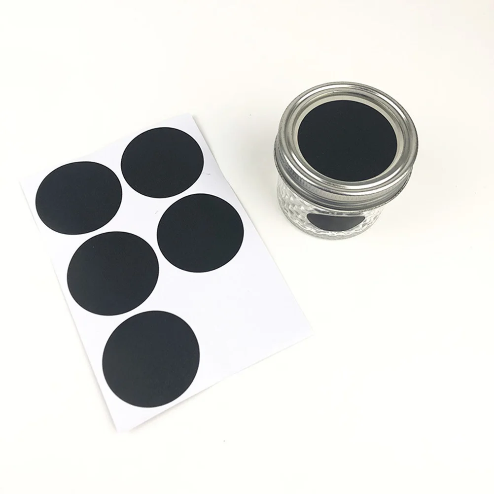 

Chalkboard Stickers Labels Round Frosted Pvc Waterproof Kitchen Pantry Organization Reusable Jar Label Fridge Storage