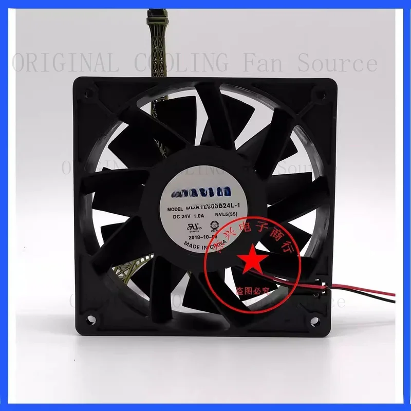 H  FOR BAIKEFAN DBA12038B24L-1 DC24V 1.0A 2-Wire Dual Ball FOR Inverter Cooling Fan