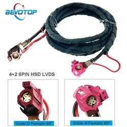 Car LVDS Video Line Cable NBT EVO System Fakra HSD D / H Female Right Angle 90° NBT Video 535 Cable for BMW F10 F15 F20 F25 F3