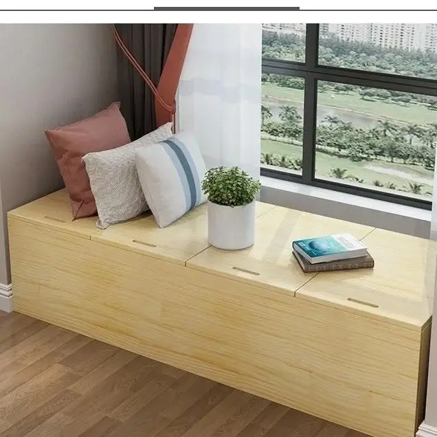 

Solid wood bay window cabinet combination sitting locker bedroom window sill tatami floor cabinet low cabinet