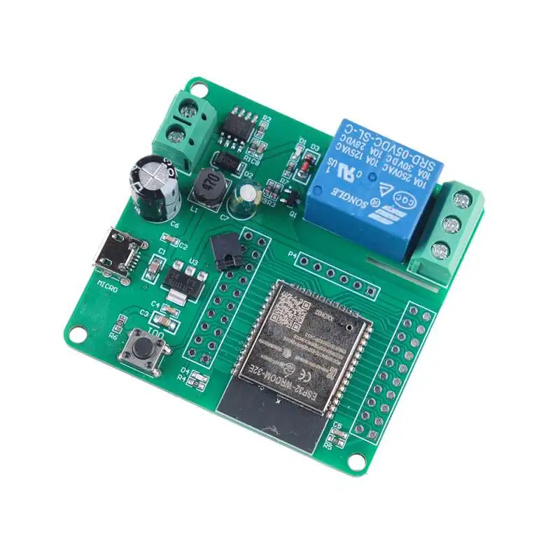 ESP32 1-kanałowy moduł przekaźnika DC5-60V zasilacz ESP32-WROOM-32E moduł ESP32 WiFi + BLE płytka rozwojowa dla Arduino inteligentny dom