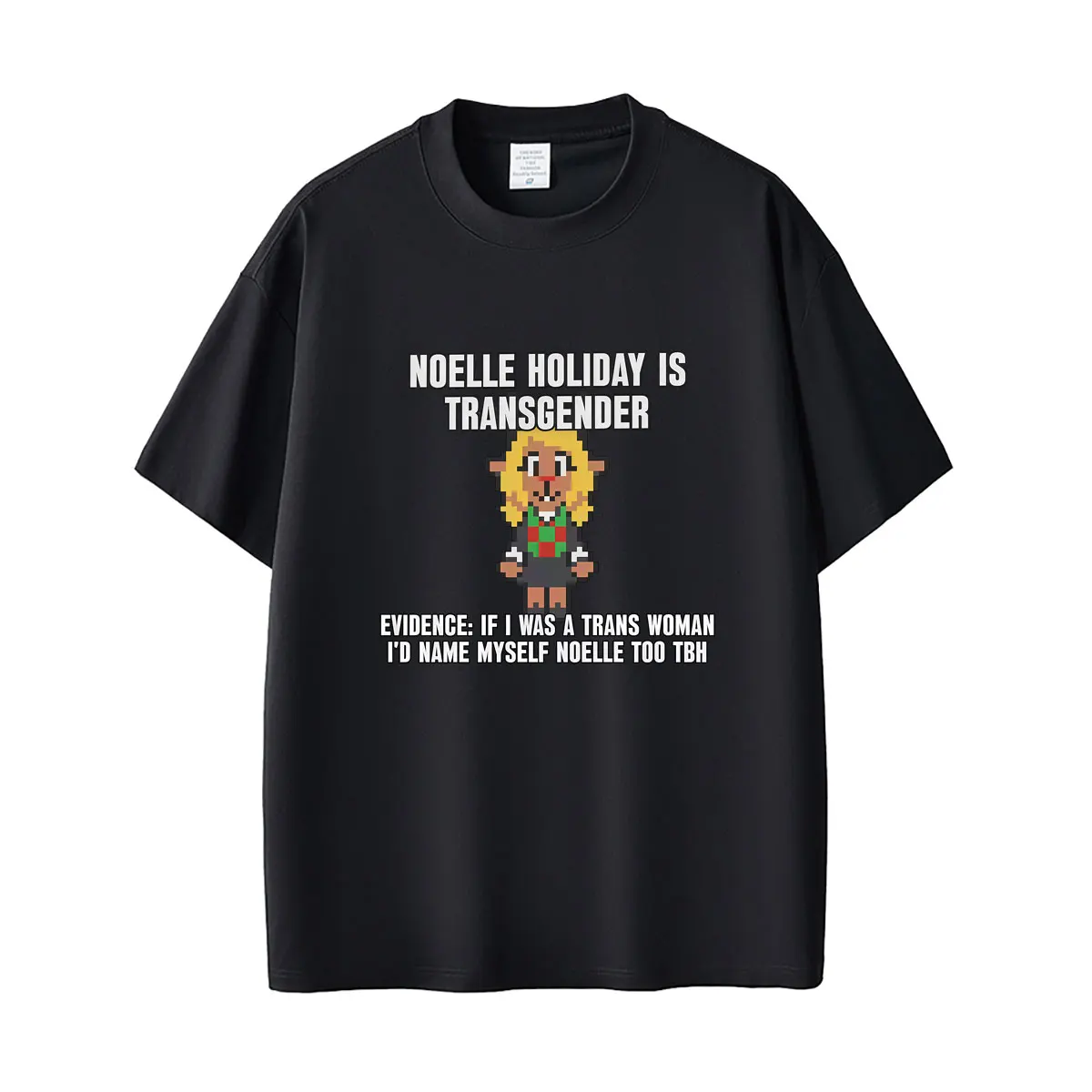 

Game Deltarune Noelle Holiday Noelle Holiday Is Transgender Funny Meme T Shirt Men Women Casual Humor T-shirt Mae Vintage Tees
