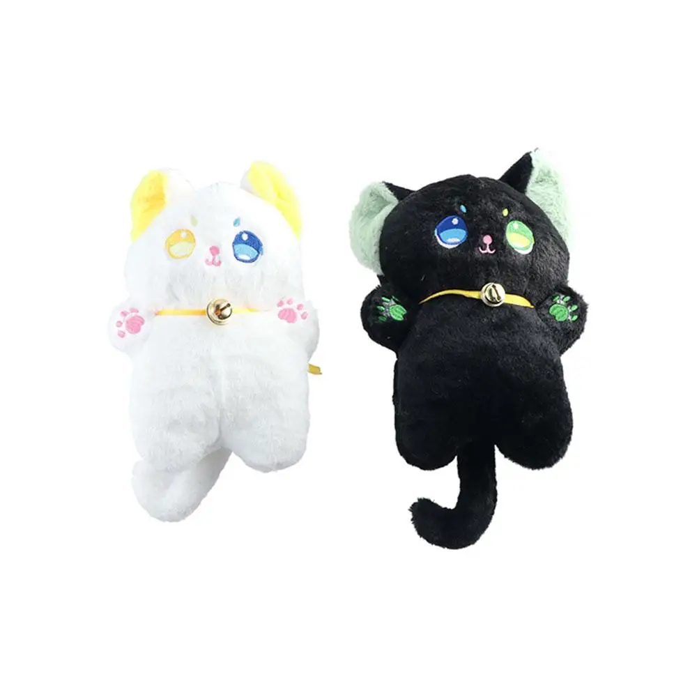 Kawaii Black and White Cat Black and White Cat Plush Toy Fairy Cat Different Eyes 25cm Soft Friends Birthday Gift