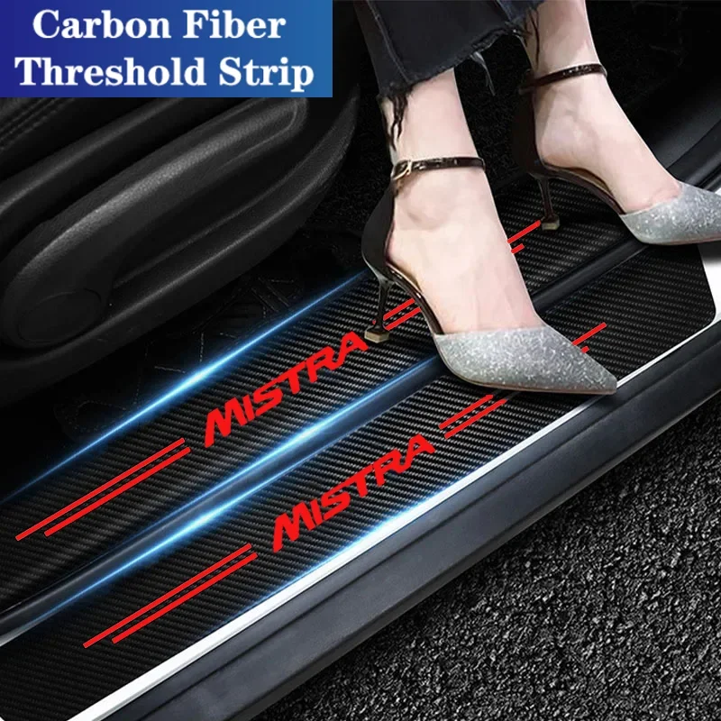 

Car Door Carbon Leather Fiber Sill Plate For Hyundai MISTRA 2025 Rear Trunk Bumper Threshold Anti Scratch Strips Accessories