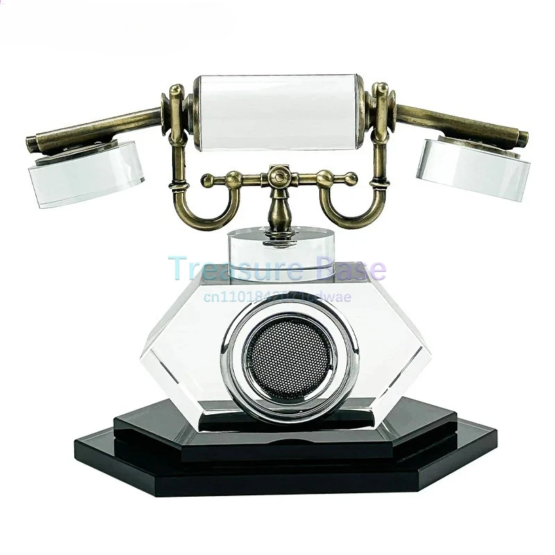 

Легкий роскошный современный креативный хрустальный металлический телефонный орнамент, модель выставочного зала, комната, гостиная, рабочий стол, дом, мягкое украшение