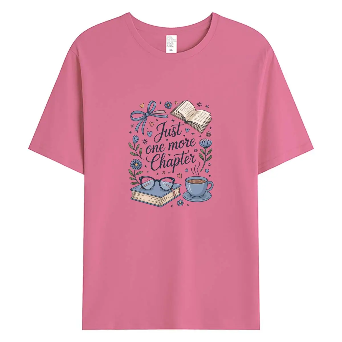 Women's Short Sleeve T Shirts 2026 Summer Oversized Tops 100% Cotton T-shirt New Love Reading Graphic Tee Female Tshirt Clothing