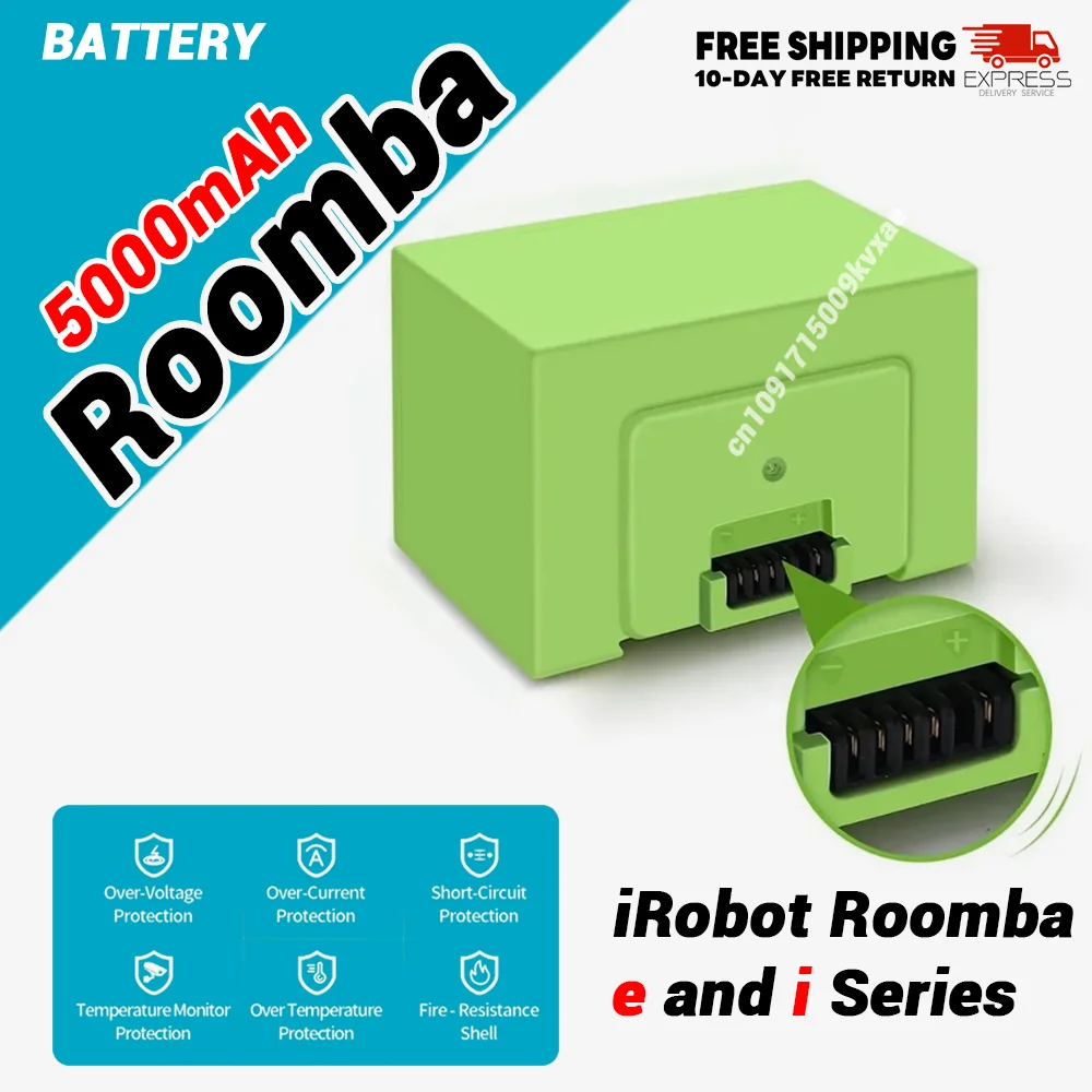 

New ABL-D1 Battery For iRobot Roomba i7 i7+i8 e5 e6 7550 5150 e515020 e57150 e5152 e5154 e5158 i3 i4 14.4V 72Wh 5000mAh