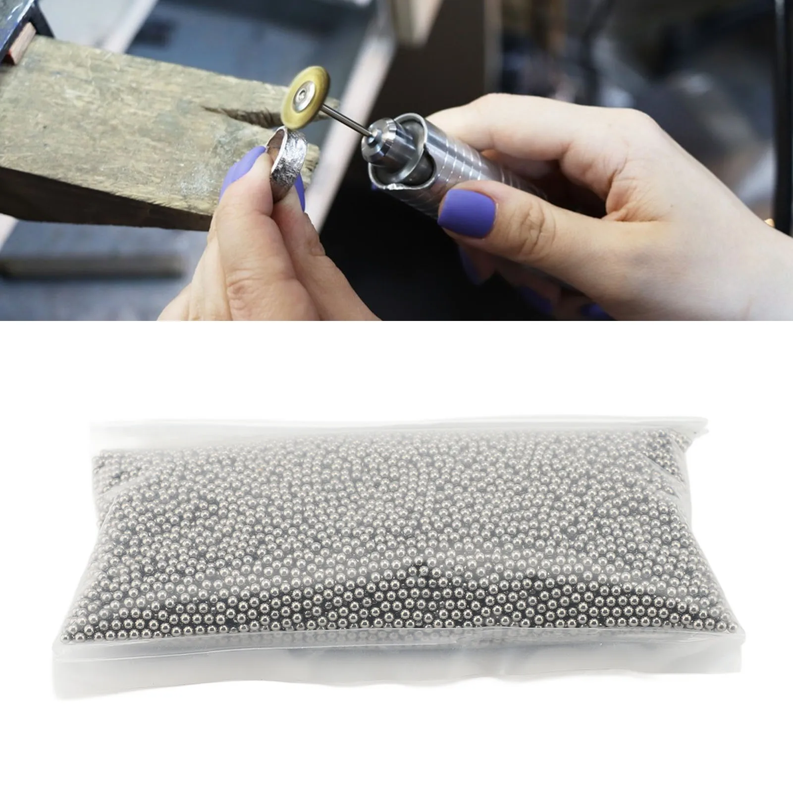 

Polishing Beads Stainless Steel Multifunctional Round Jewelry Polishing Beads for Burr Removal