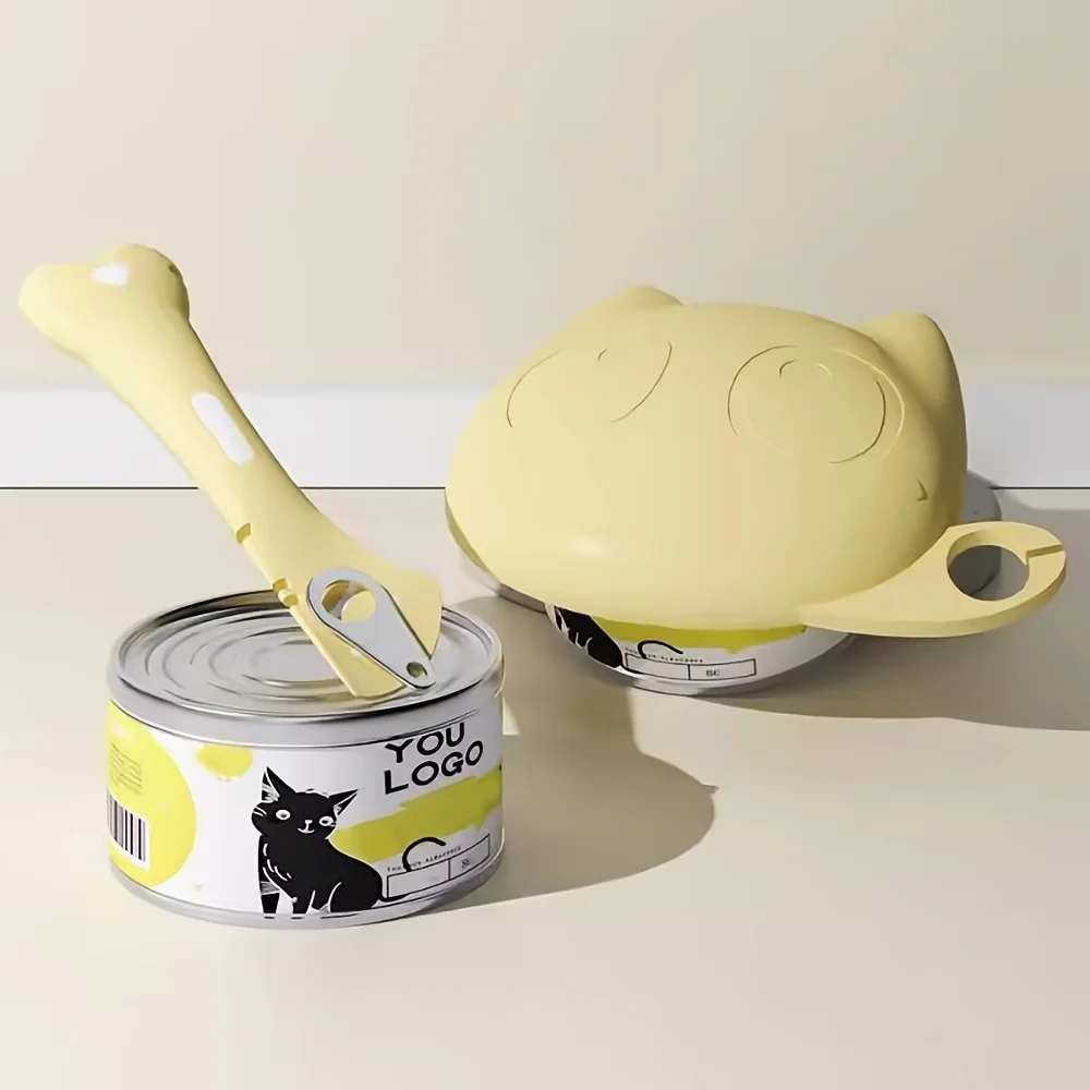 Reusable Dog Cat Food Can Lid & Spoon Set Multifunctional Pet Wet Food Scoop Leak-proof Storage Sealer Cover view 6