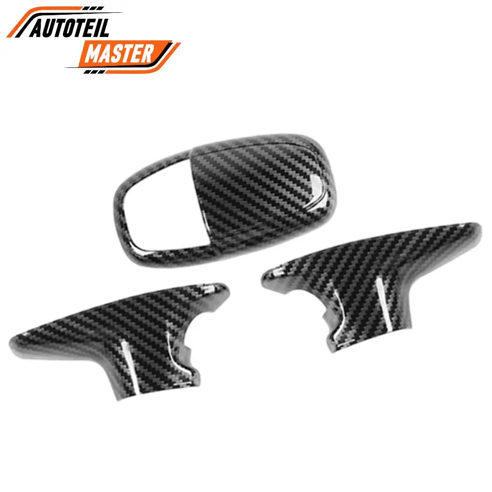 Carbon Fiber ABS Gear Shift Knob Handle Cover Sticker for Dodge Charger 2015 2016 2017 2018 2019 2020-2025 Left Hand Drive