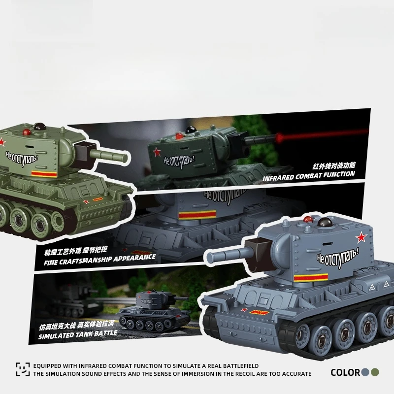 Mini Czołg na Biurko Sterowany Pilotem Pełnowymiarowy Podczerwień Bitwa Interaktywny Model Symulacyjny Czołgu Samochód Zdalnie Sterowany Zabawka Prezent
