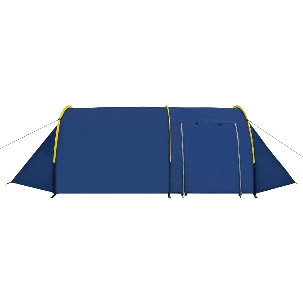 4-Person Camping Tent - Navy Blue & Yellow Outdoor Shelter for Family Adventures