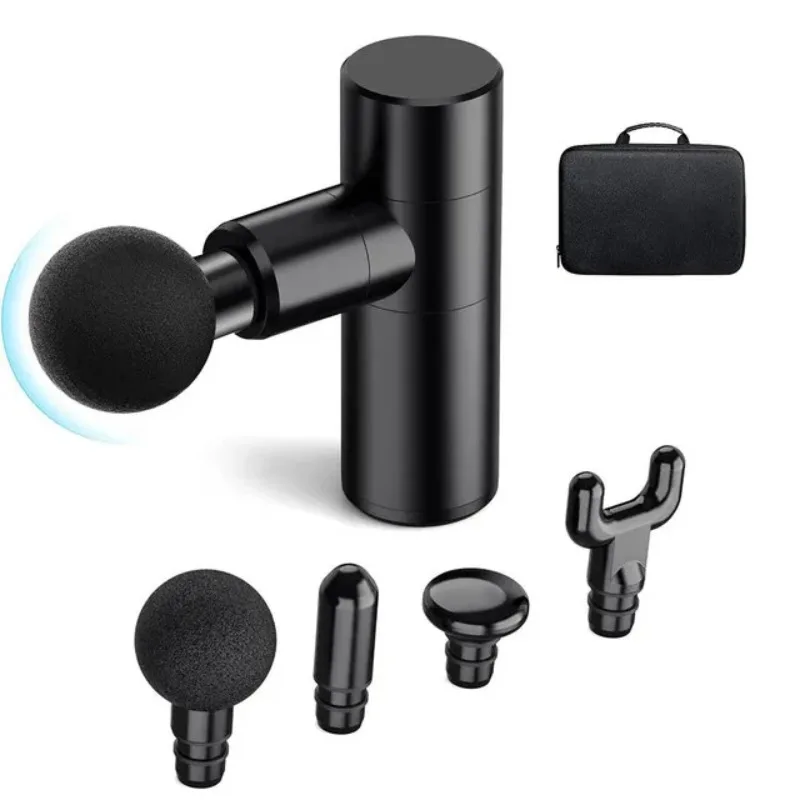 

4 Speeds Percussion Muscle Massager with 4 Massage Heads Mini Massage Gun Deep Tissue