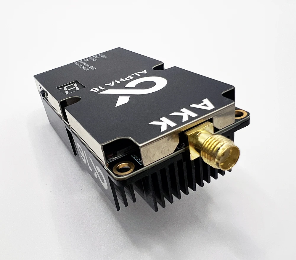 AKK VTX Alpha 16 Smart FPV Video Transmitter 16W 5.8GHz 96CH Power Switchable Ultra Long Range for Drone Racing