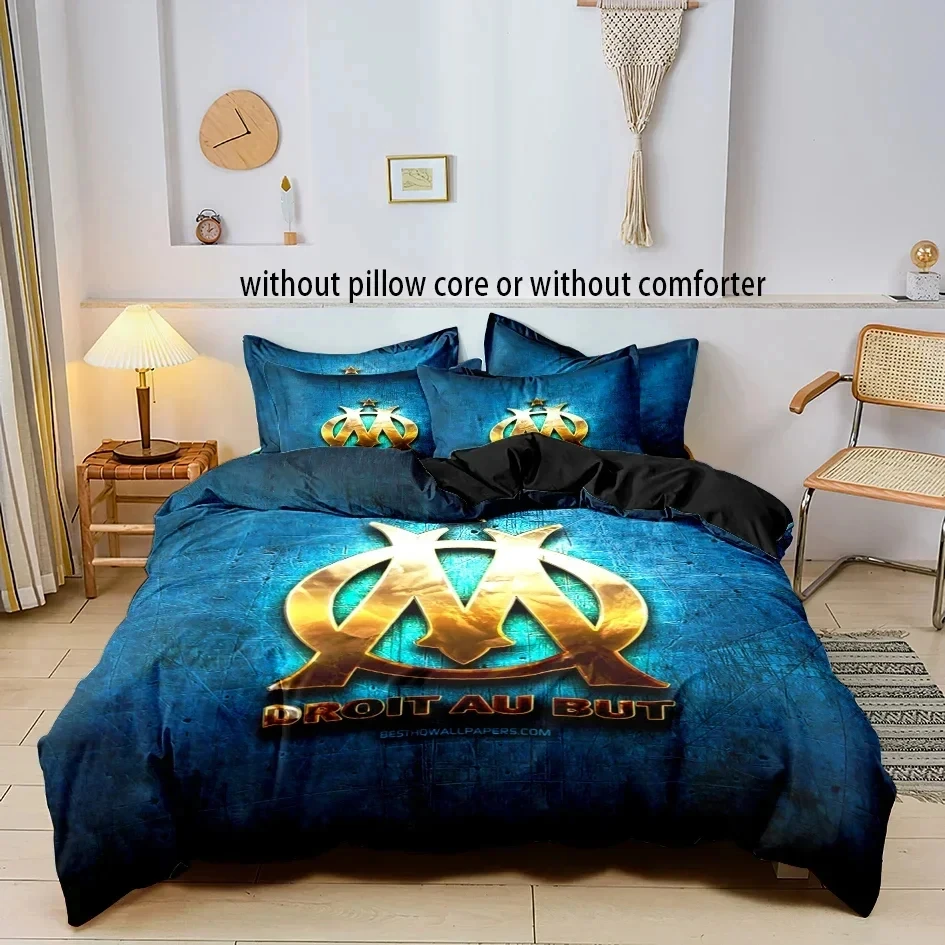 M-marseille Fashion Digital printed Bedding set for Adult and boys bedroom,Duvetcover&2pcs Pillowcase Double bed full size