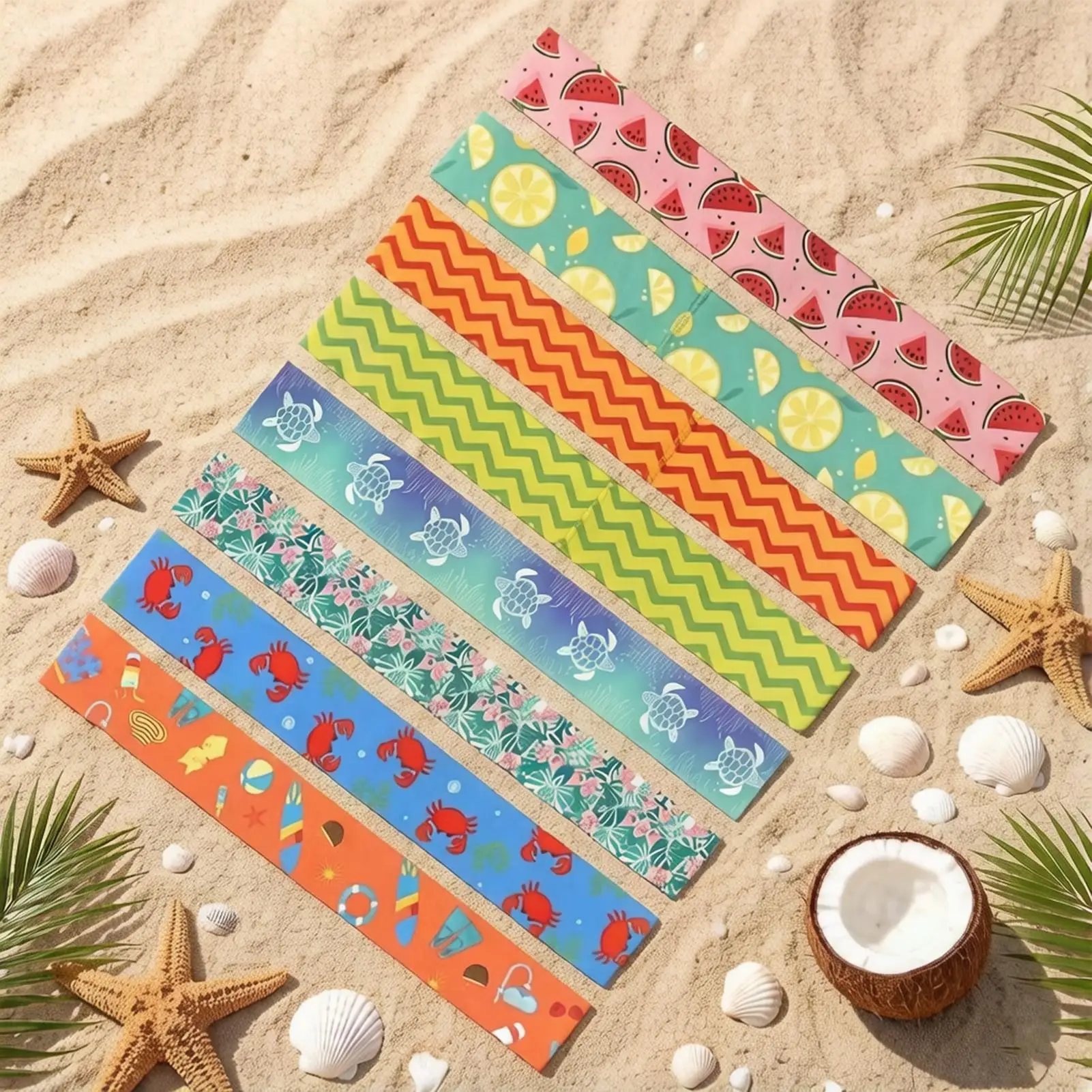 Bandas para toallas para sillas de crucero, 8 piezas, correas elásticas seguras, soporte para toallas para sillas de crucero, para playa, piscina, camping, tomar el sol
