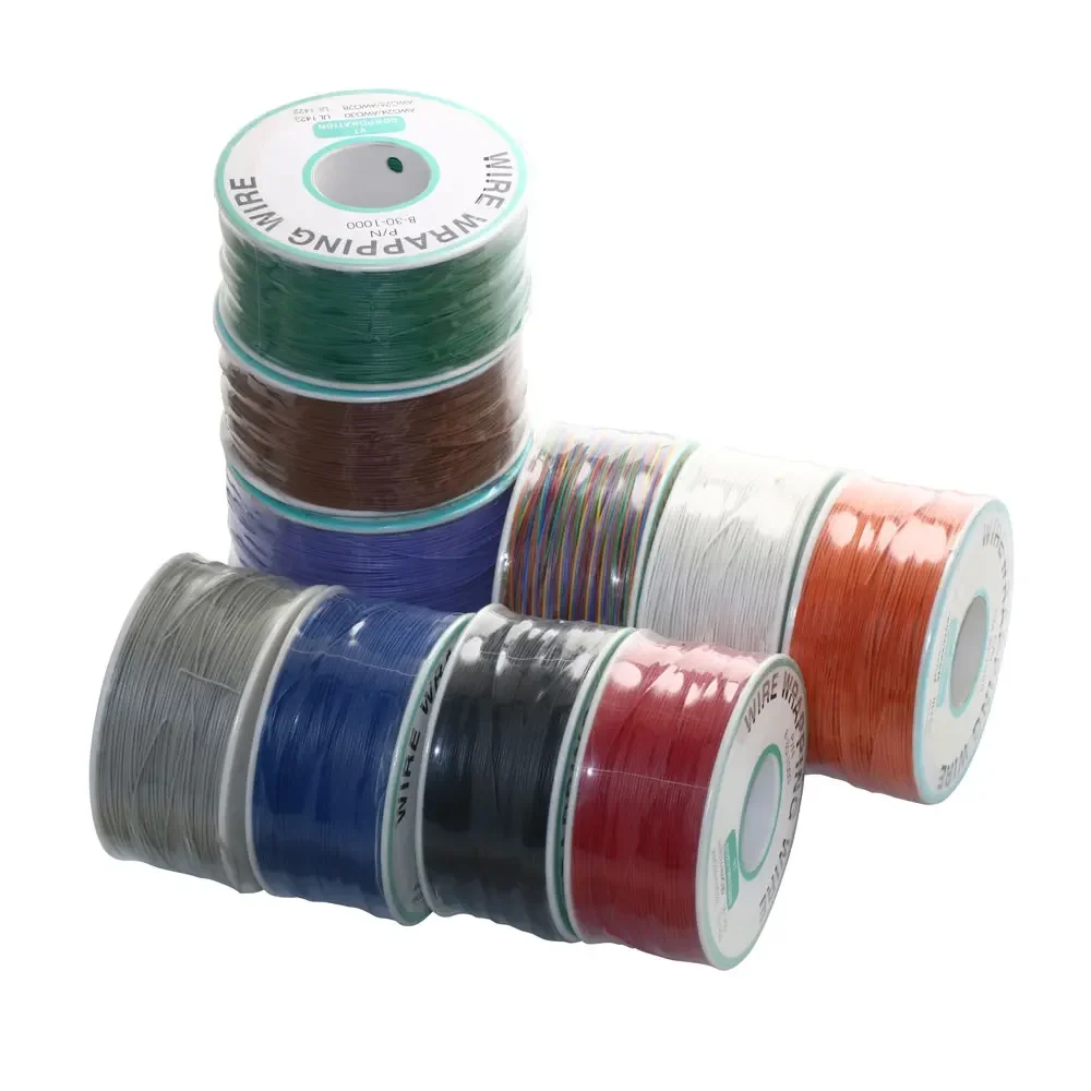 

280m 30AWG PCB Wrapping Wire Tin Plated Copper B-30-1000 Cable Breadboard Jumper Insulation Electronic Conductor Wire Connector