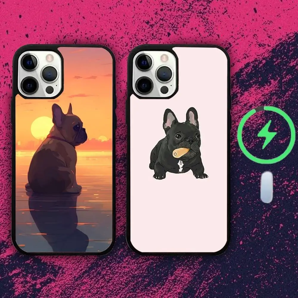 

French Cute Bulldog Phone Case For iPhone 16e,16,15,14,13,12,11,Plus,Pro,Max,Mini Magsafe Magnetic Wireless Charging