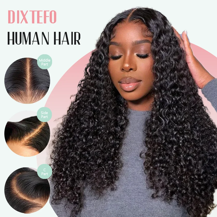 1B Black 200% High Density 40 Inches Long-length 7x6 13x6 13x4 HD Transparent Lace Frontal Wig Human Hair Wigs Natural Color Burmese Curly For Women Pre Plucked Brazilian Hair image 3