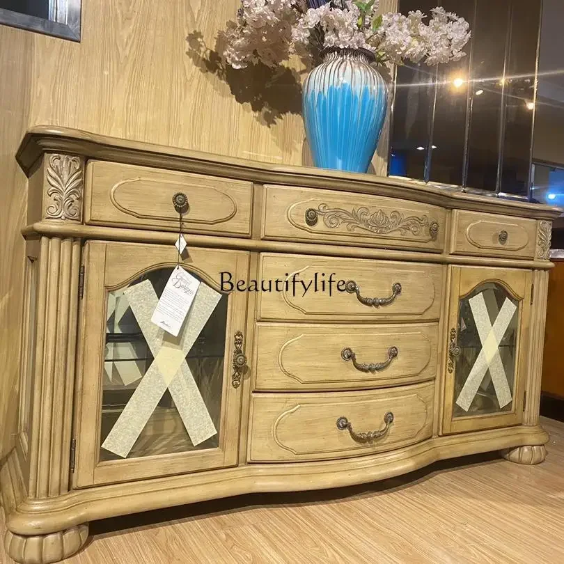 

3American-style sideboard imported from red alder wood with a solid and robust design