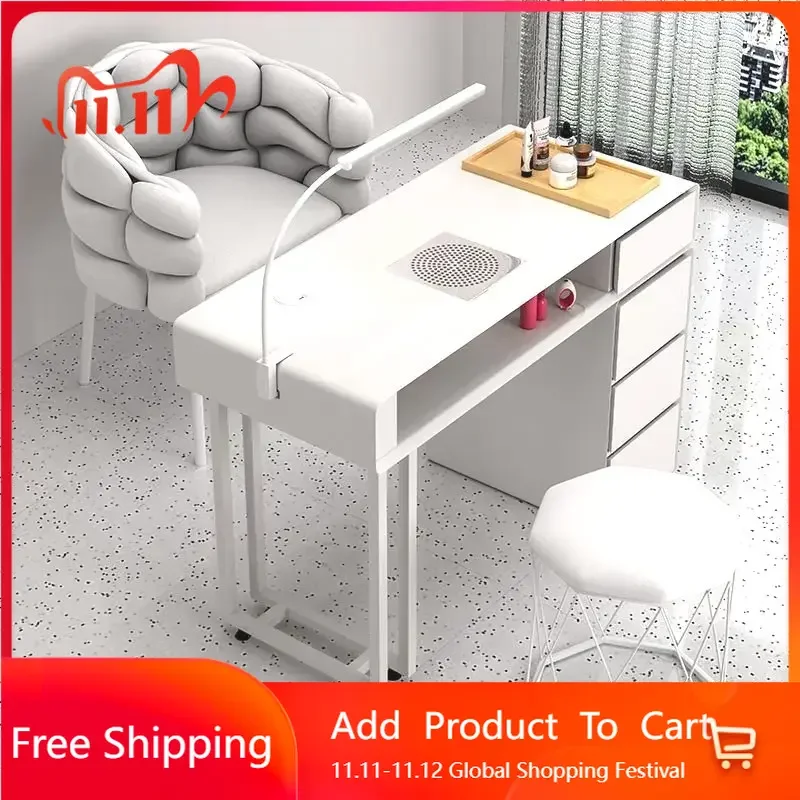 

Tidy Large Nail Desk Organizer White Reception Nail Desk Vacuum Mesa Para Manicura Lazy Scrivania Per Unghie Unique Furniture